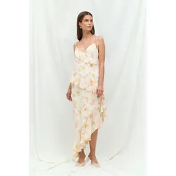 Gina Tricot - Frill dress - blumenkleider - Gelb - 36 - Dame - Gelb - 36