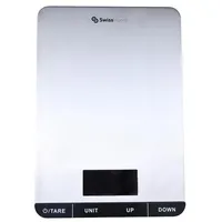 Swiss Home - Küchenwaage 23x15,8x2,2cm aus schwarzem Edelstahl