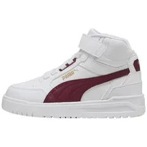 Puma Shuffle Downtown Mid AC+ PS Kinder White-Team Regal Red/Gold 30