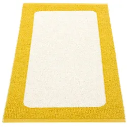 pappelina Ilda Outdoor-Teppich - mustard / vanilla 70 x 120cm