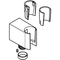hansgrohe Brausehalter komplett 93114000, Ersatzteile, chrom
