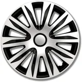 PETEX RB547516 Radzierblendenset Nardo, doppelt lackiert ABS, Silber, Größe 16 Zoll