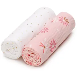 T-TOMI BIO Muslin Diapers Stoffwindeln Lily 65x65 cm 2 St.
