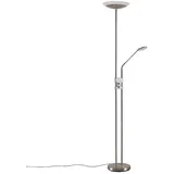Lindby LED Stehlampe, Deckenfluter dimmbar verstellbarer Lesearm Standleuchte Metall Standlampe Wohnzimmerlampe Leselampe