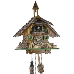 Engstler -Kuckucksuhr Erzgebirge Quarz Laufwerk mit Musik 33cm- 44424 QM