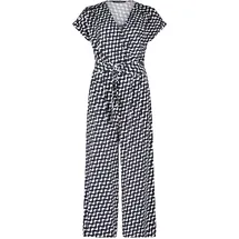 Betty Barclay Damen Jumpsuit mit Eingrifftaschen 40, Dunkelblau/Weiß - 40W