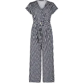 Betty Barclay Damen Jumpsuit mit Eingrifftaschen 40, Dunkelblau/Weiß - 40W