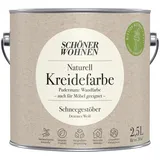 Wandfarbe Kreidefarbe Schöner Wohnen Dezentes Weiß 2,5L + Farbroller-Set