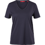 s.Oliver T-Shirt mit V-Ausschnitt, Marine, 40