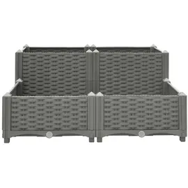 vidaXL Hochbeet 80x80x38 cm Polypropylen