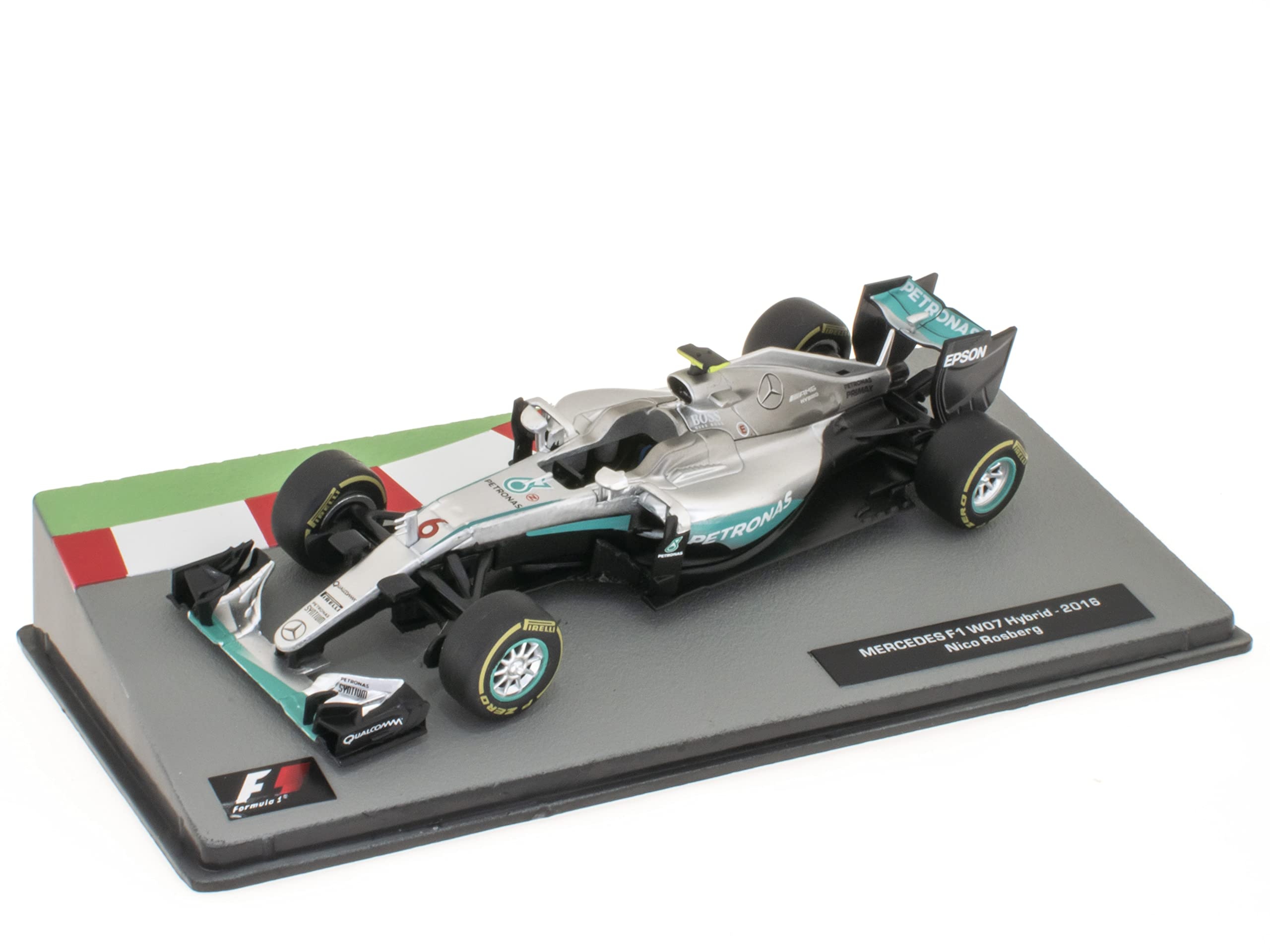 OPO 10 - Miniaturauto Formel 1 1/43 kompatibel mit Mercedes F1 W07 Hybrid - Nico Rosberg - 2016 - FD077