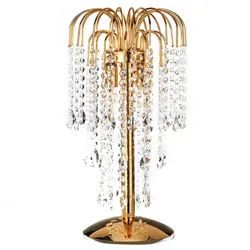 Kristall-Tischleuchte Pioggia Goldfarben max. 6 Watt