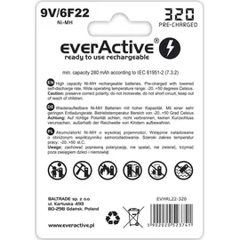 Everactive Akku 9V 320 mAh 1 St.