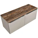 Lomadox Lomado Waschbeckenschrank, Beige, Holzwerkstoff, 120x49x46 cm