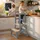 BABY VIVO Lernturm aus Holz mit Tafel grau