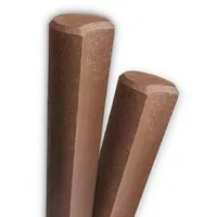 hanit® Hohlkehl Palisaden | Höhe: 100cm | braun | 2 Stück | aus Recycling Kunststoff | Gartenpalisaden