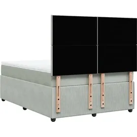 vidaXL Boxspringbett 140 x 200 cm Hellgrau