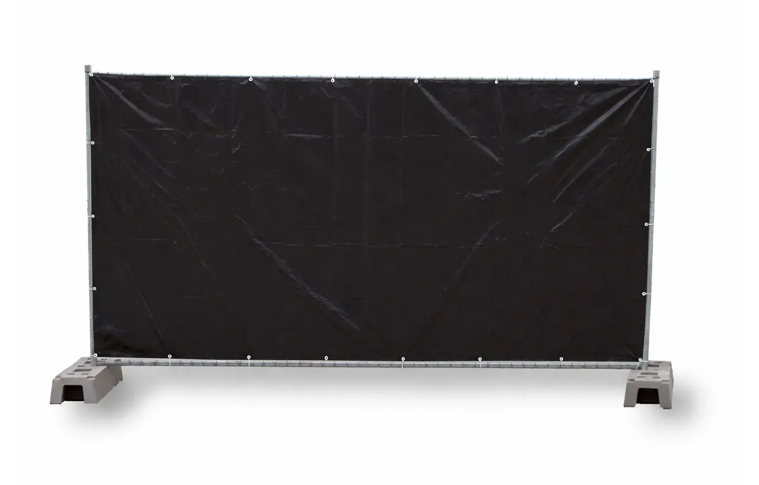 Bauzaunplane geöst 1,76 x 3,41 m 150 g/m2 schwarz