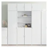 vidaXL Hochschrank 80 x 42,5 x 225 cm Weiß