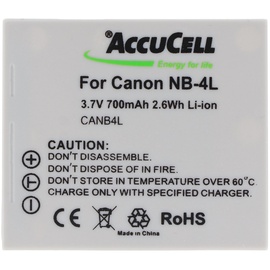 AccuCell Akku passend für Canon NB-4L Akku