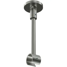 Interdeco GARDINENSTANGE Sonette Elanto 200 cm, 1-läufig, 20 mm Ø Edelstahl-Optik