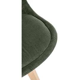 CLP Esszimmerstuhl Linares Cord grün 4er Set