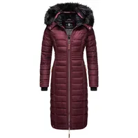 Navahoo Wintermantel "Umay", Damen, Gr. S (36), rot (weinrot), Oberstoff: 100% Polyester, Futter: 100% Polyester, Wattierung: 100% Polyester, Ärmelfutter: 100% Polyester, Kunstpelz: 90% Polyacryl, 10% Polyester, tailliert ca.