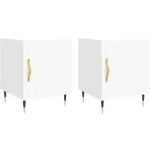 vidaXL Nachtschrank 2 Stk. 40 x 40 x 50 cm Weiß