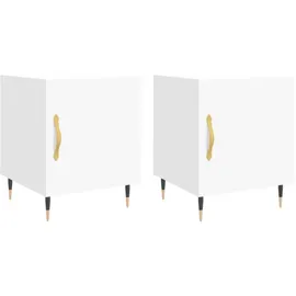 vidaXL Nachtschrank 2 Stk. 40 x 40 x 50 cm Weiß