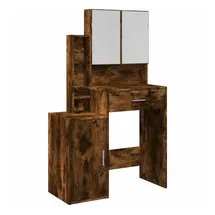 vidaXL Schminktisch mit Schrank Räuchereiche 80x35x132 cm