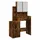 vidaXL Schminktisch mit Schrank Räuchereiche 80x35x132 cm