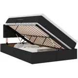 vidaXL Bett 120 x 200 cm Schwarz