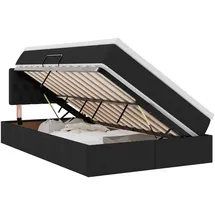 vidaXL Bett 120 x 200 cm Schwarz