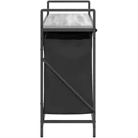 vidaXL Wäschekorb 3 Fächer mit Ablage Grau Sonoma