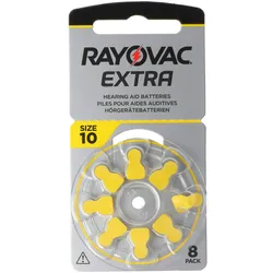 Rayovac HA10 PR70 Hörgeräte Batterien Extra Advanced 8er Sparpack 6 + 2 Gratis 5000252100966, Lieferung besteht aus 8 Stück Batterien