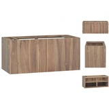 vidaXL Wand-Badschrank 90x39x40 cm Massivholz Teak