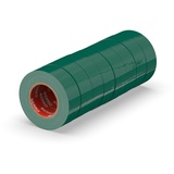 ERKO - PVC Isolierband Set 19mm x 20m | Elektrische Leitungen Reparatur | Hochflexibel mit starker Klebekraft | Chemiebeständig, Grün, 8er-Pack, Polyvinyl Chlorid