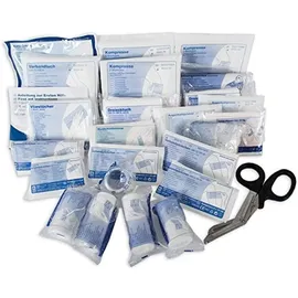 Actiomedic Erste-Hilfe-Nachfüllpackung nach DIN 13 157 I Nachfüllset für Verbandkasten & -Schrank mit mehrsprachiger Beschriftung I Notfallmedizinische Ausstattung, 24 x 16 x 6 cm