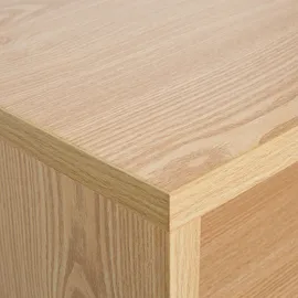 Beliani Nachtschrank FARGO 40 x 48 x 30 cm Braun/Grau/Weiß