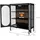 ML-Design Vitrinenschrank 80 x 102,5 x 40 cm Schwarz