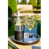 Fink Andor glänzendes Tablett mit mattschwarzem Rand