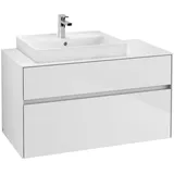 Villeroy & Boch Collaro Waschbeckenunterschrank 100 x 55 cm Glossy White