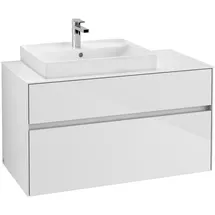 Villeroy & Boch Collaro Waschbeckenunterschrank 100 x 55 cm Glossy White