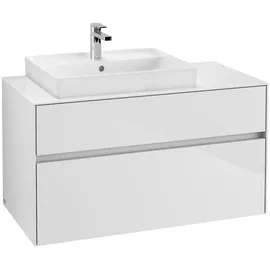 Villeroy & Boch Collaro Waschbeckenunterschrank 100 x 55 cm Glossy White