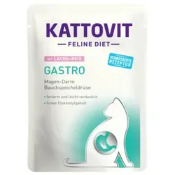 Katzen - Nassfutter KATTOVIT Feline Diet Gastro Lachs & Reis, 85 g