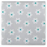 sovie HOME Weihnachtsserviette Snowflakes in Silber-Türkis aus Linclass® Airlaid, 40 x 40 cm, 12 Stück