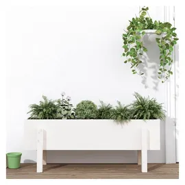 vidaXL Hochbeet 101 x 30 x 38 cm Weiß