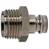 Riegler Temperier-Einstecknippel DN 6 mit AG, mit Absperrventil, G