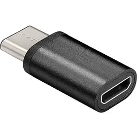 goobay USB-C auf Micro USB 2.0 Adapter Schwarz/Grau