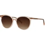 Marc O'Polo Sonnenbrille MARC O'POLO "Modell 506164", Damen, transparent (champagner transparent), durchscheinend, Sonnenbrillen Sonnenbrille, Form Panto, Logoschriftzug auf Bügel, Kunststofffassung